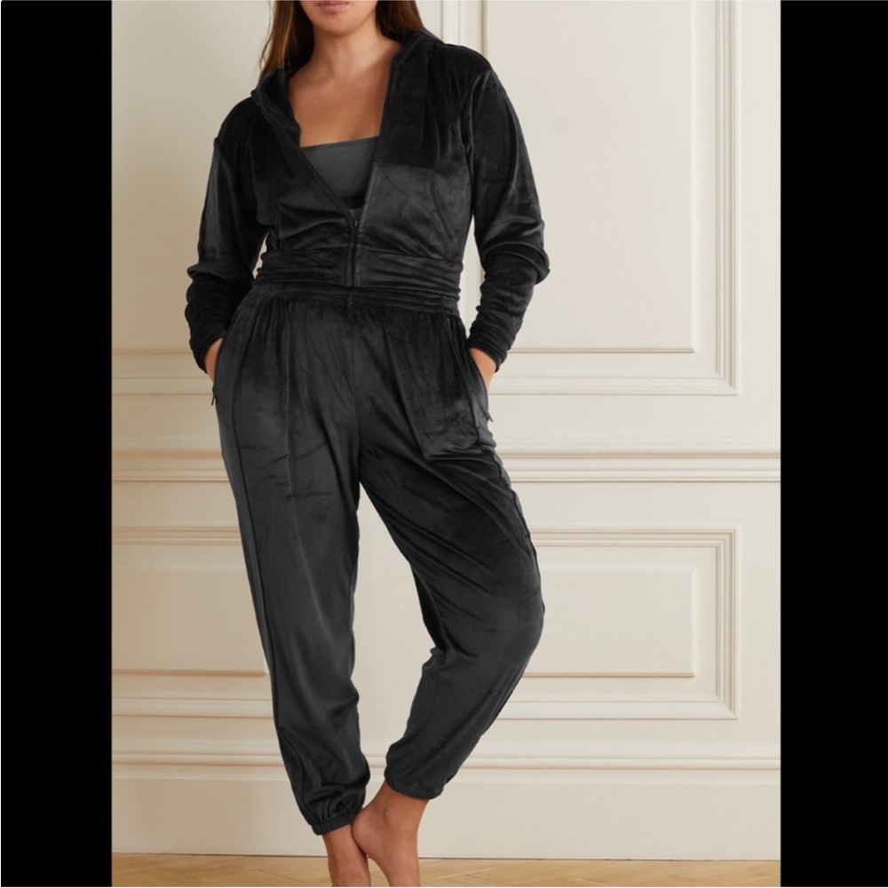 NWT SKIMS Velour Zip-Up Cropped Hoodie Size 4X